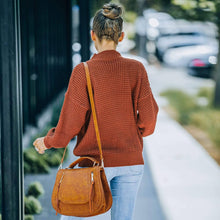 Load image into Gallery viewer, Mock Neck Waffle Knit Sweater