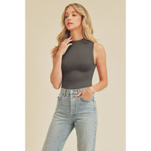 Load image into Gallery viewer, Mock Neck Bodysuit- Charcoal
