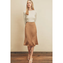 Load image into Gallery viewer, Satin Midi Skirt- Gold
