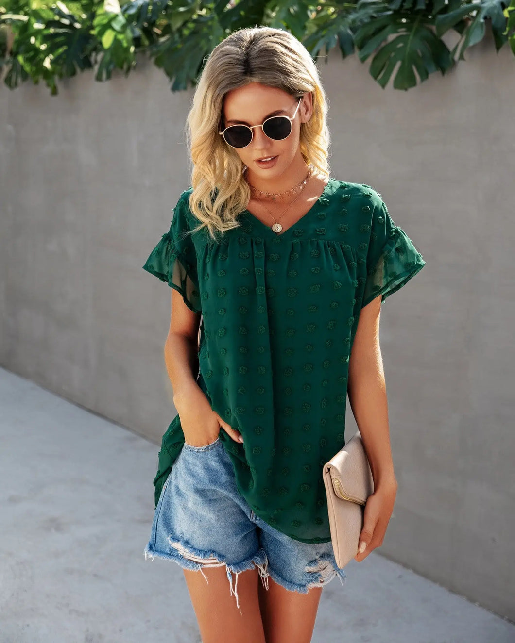 Swiss Dot Spring Blouse
