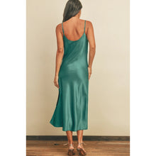 Load image into Gallery viewer, Love Strong Slip Dress- Emerald
