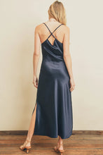 Load image into Gallery viewer, Cross Back Slip Dress- Dark Navy
