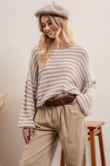 Striped Knit Pullover