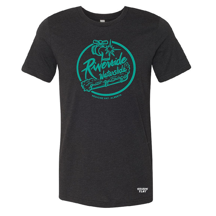 Riverside Waterslide Tee- Black