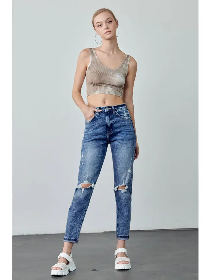 KanCan Mom Jeans- Medium Wash