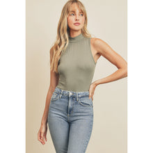 Load image into Gallery viewer, Mock Neck Bodysuit- Sage Green
