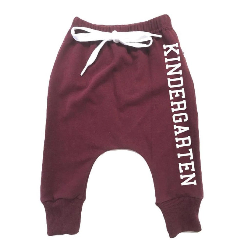 Kindergarten Joggers- Maroon