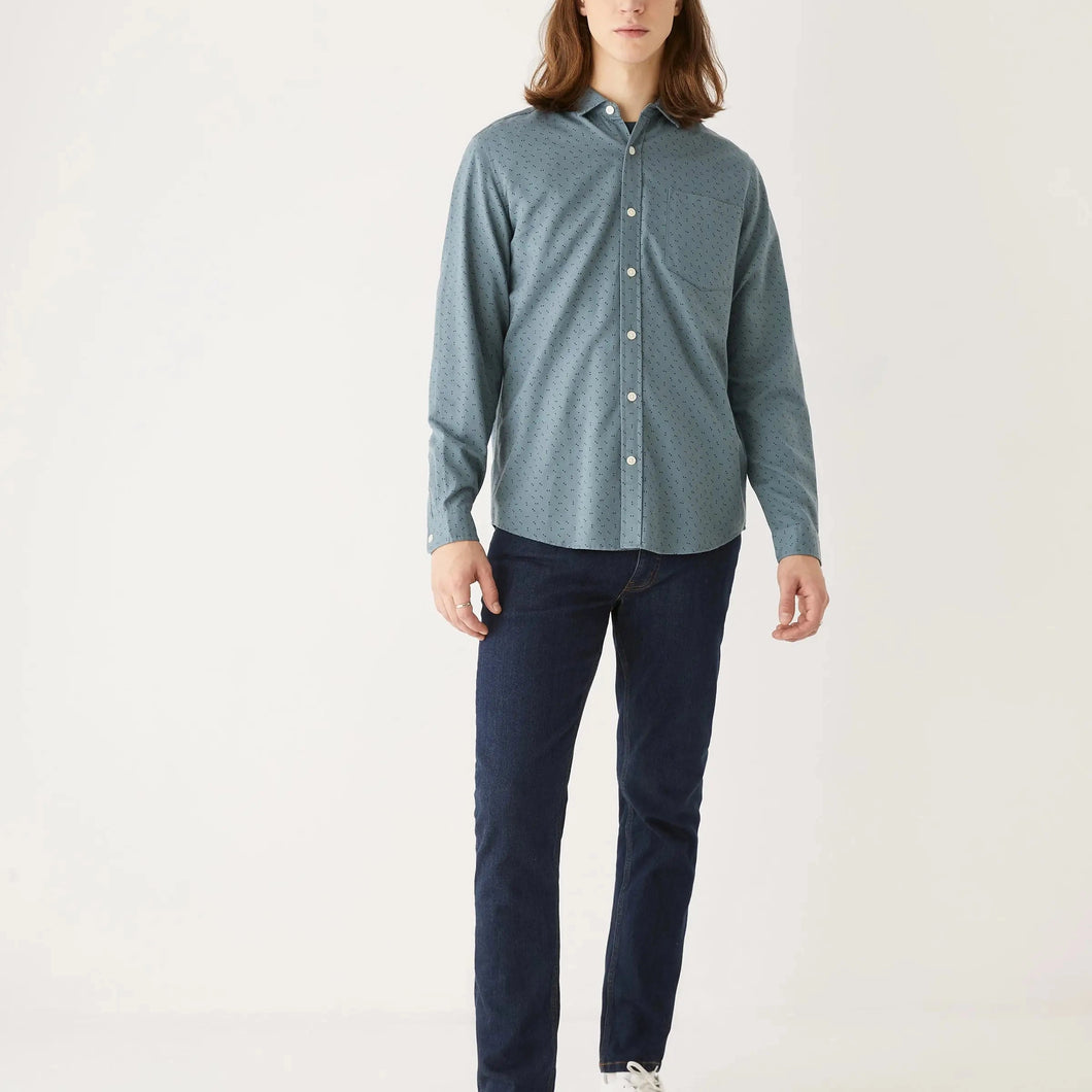 Fluid Button Down, Dark Teal